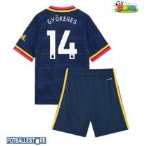 Arsenal Viktor Gyokeres #14 Bortedraktsett Barn 2026-27 Kortermet (+ Korte bukser)